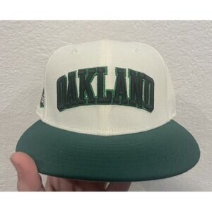 Oakland Athletics New Era Hat 7 3/8-Coopertown Co- Green And White